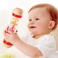 Hape 德国2岁+婴幼儿安抚玩具红色蓝色雨声安抚沙漏玩具