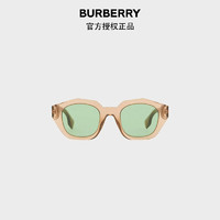 BURBERRY 博柏利 女士棕色几何框太阳眼镜 40804831