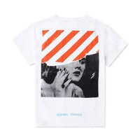 OFF-WHITE 条纹短袖T恤 OMAA002G20JER