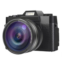 komery 微单4K高清数码照相机16倍录像单反复古相机WIFI摄像机拍录一体机带专用镜头套餐四