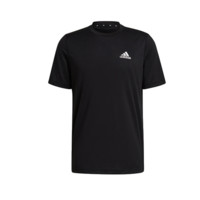 移动端：adidas 阿迪达斯 M PL T 男子运动T恤 GM2090 黑色/白色 M