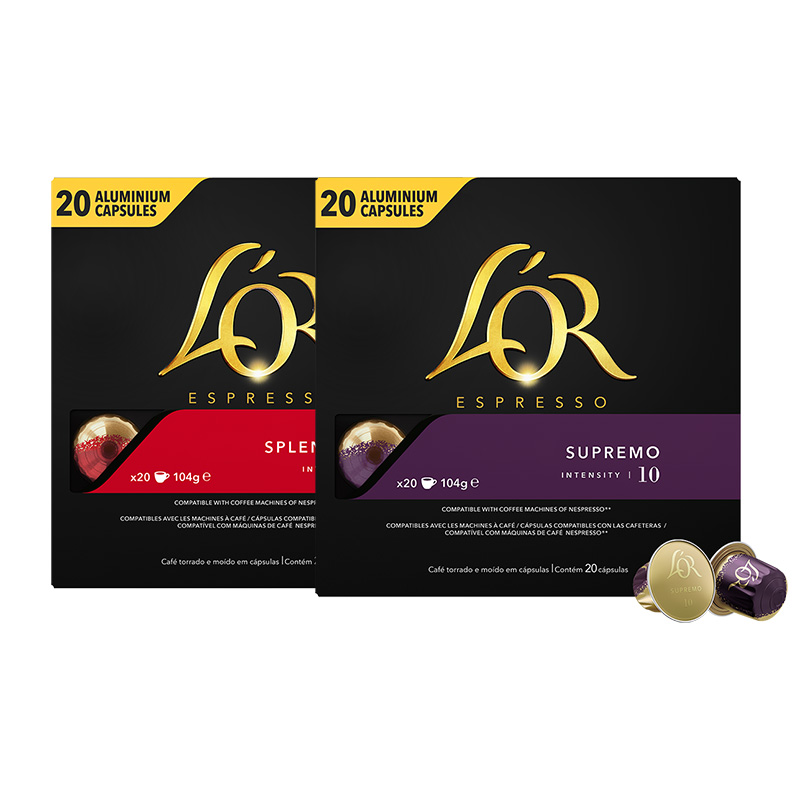 L'OR 斯波兰登美式黑咖啡胶囊Nespresso 20粒*2盒