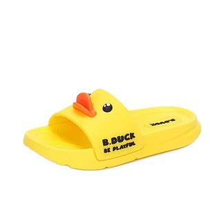 B.Duck B217A3909 儿童拖鞋 黄色 20码