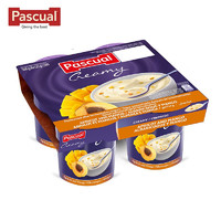 PASCUAL 帕斯卡 西班牙进口Pascual帕斯卡酸奶 原味果粒常温全脂乳酸早餐125g*4杯（杏子芒果味 4*125g）