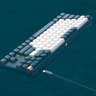 Royal Axe 御斧 R87 87键 2.4G蓝牙 多模无线机械键盘 鲸落深海 TTC金粉轴V2 RGB