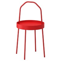 IKEA 宜家 BURVIK 伯恩维克 现代简约茶几 红色