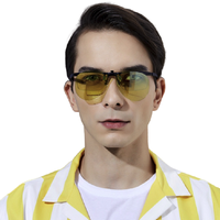 京东京造 男女款太阳镜 JZ029 黑色框绿色片 62mm