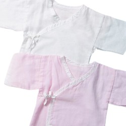 Purcotton 全棉时代 婴儿短款纱布和袍 2件装