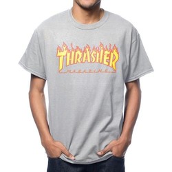 THRASHER 经典火焰印花短袖T恤