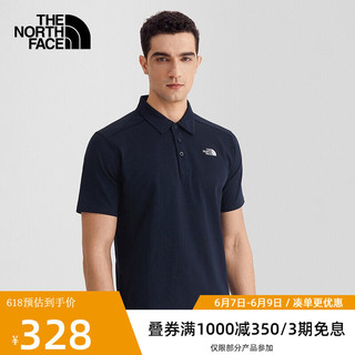 北面 TheNorthFace北面短袖Polo衫男户外吸湿排汗上新5B46 RG1/蓝色 XXXL/190