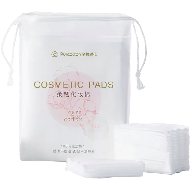 全棉时代 化妆棉纯棉卸妆棉片厚款100片*1包