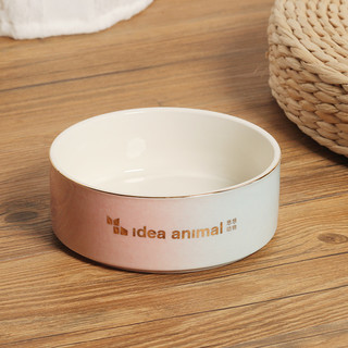 iDea Animal 新款猫狗用品碗具陶瓷防打翻宠物食盆通用猫粮狗粮水碗iDeaAnimaL 白色。M-中型