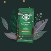 STARBUCKS 星巴克 派克市场 中度烘焙 咖啡豆 450g