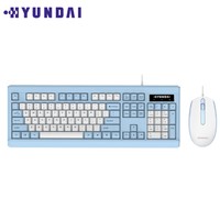 HYUNDAI 现代影音 KM10 键鼠套装 104键 蓝白