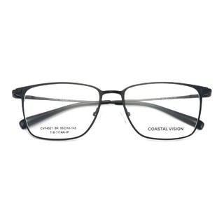 Coastal Vision 镜宴&essilor 依视路 CVF4021BK 钛金属眼镜框+钻晶X4系列 非球面镜片