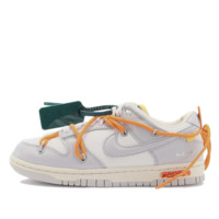 NIKE 耐克 Dunk Low The 50 Off White联名款 中性运动板鞋 DM1602-104 灰白/橙鞋带蓝扣 44