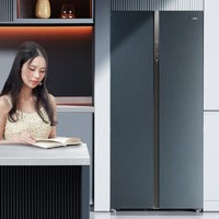 Midea 美的 60厘米薄系列 BCD-458WKPZM(E) 风冷对开门冰箱 458L 烟雨灰