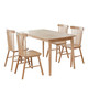 补贴购：YUMULINGFENG 御木霖丰 实木折叠餐桌椅组合 1.3米桌+4椅 原木色