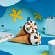 WALL'S 和路雪 可爱多甜筒 非常香草口味 冰淇淋家庭装 67g*6支 雪糕（新老包装 随机发货）
