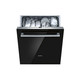 SIEMENS 西门子 SJ636X03JC 嵌入式洗碗机+黑色面板 13套 银色