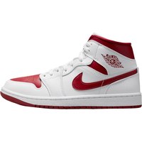 AIR JORDAN 正代系列 Air Jordan 1 Mid 女子篮球鞋 BQ6472-161 白红色 40
