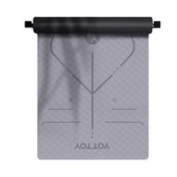 YOTTOY 女子瑜伽垫 玛瑙灰 185*80*0.6cm 体位线款