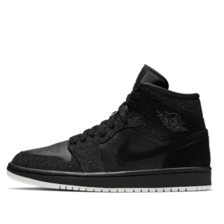 AIR JORDAN 正代系列 Air Jordan 1 Mid 女子篮球鞋 BQ6472-001 磨砂黑色 41