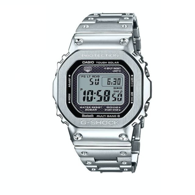 CASIO 卡西欧G-SHOCK金属进化系列43.2毫米太阳能电波腕表GMW-B5000D-1