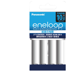 eneloop爱乐普bqcc51c镍氢电池充电器白色4槽