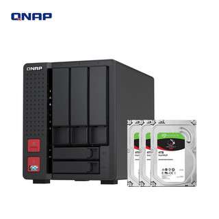 威联通（QNAP）TS-564内存8G四核2.9GHz CPU五盘位双2.5GbE 网络端口NAS网络存储4K影片转档（内含硬盘4T*3）