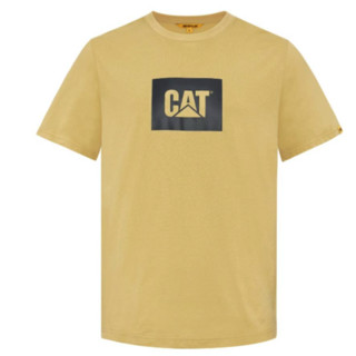 CAT 卡特彼勒 男女款圆领短袖T恤 CK3TSQD2601 黄色 XS