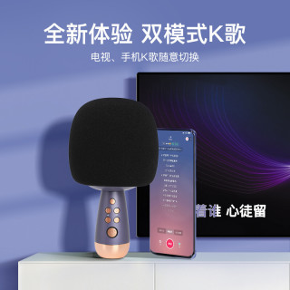 唱吧K歌宝小巨蛋麦克风G2 MAX灰金色配充电桩 蓝牙无线音箱外放手机唱吧全民K歌话筒收音麦克风露营K歌神器 TV版P60(2支麦克风)