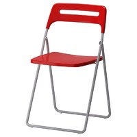 IKEA 宜家 NISSE 尼斯 折叠餐椅 银红色 1把装