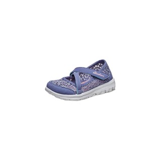 SKECHERS 斯凯奇 GO WALK系列 女童学步鞋 81170N/PWPK 蕾丝款 浅紫色/粉红色 21码