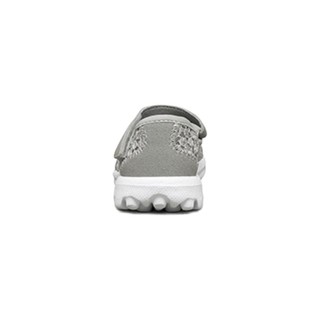 SKECHERS 斯凯奇 GO WALK系列 女童学步鞋 81170N/GYLV 蕾丝款 灰色/淡紫色 21码