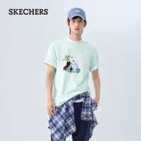 SKECHERS 斯凯奇 男士印花T恤 L122M067