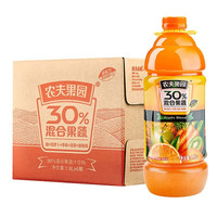农夫山泉 NONGFU SPRING 农夫果园混合果蔬30%果汁多口味葡萄番茄蓝莓凤梨橙汁1.8L*6大瓶装家庭聚会果汁饮料饮品 橙+胡萝卜