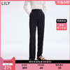 LILY2022夏新款女装气质纯色通勤百搭显瘦直筒西装裤