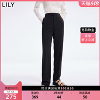 丽丽 LILY2022夏新款女装气质纯色通勤百搭显瘦直筒西装裤