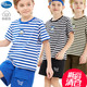 Disney 迪士尼 男童夏装儿童套装夏季运动洋气宝宝男孩T恤短裤两件套童装