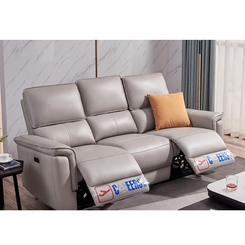 cheers 芝华仕 50199 简约真皮沙发 三人位 奶杏色