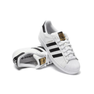 adidas ORIGINALS SUPERSTAR系列 中性休闲运动鞋 EG4958 白色/金标 42.5