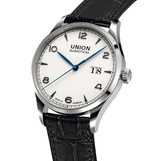 UNION GLASHÜTTE 格拉苏蒂宇联 UNION）德国手表 诺拉敏斯系列 动力储存钢带男士机械腕表D005.424.11.037.01 诺拉敏斯大日历