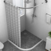 欧时洁 OSJ330 不锈钢淋浴房套装 伸缩A+95*95cm磁性挡水+磁性浴帘+金属环