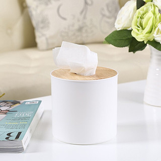 iChoice 家用客厅纸巾盒创意木质卫生间卫生纸盒子原色橡木纸巾抽纸收纳盒 长方形