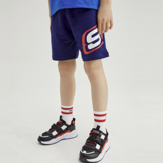 SKECHERS 斯凯奇 KNITSHORTS 男童短裤 L221B127/007D 中世纪蓝 160cm