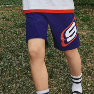 SKECHERS 斯凯奇 KNITSHORTS 男童短裤 L221B127/007D 中世纪蓝 160cm