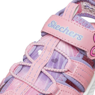 SKECHERS 斯凯奇 Sport Active系列 C-Flex Sandal 2.0 女童凉鞋 302721N/PKMT 粉红色/多彩色 25码