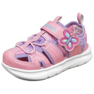 SKECHERS 斯凯奇 Sport Active系列 C-Flex Sandal 2.0 女童凉鞋 302721N/PKMT 粉红色/多彩色 25码