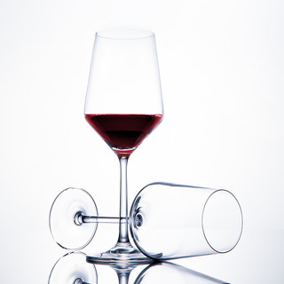 高脚杯红酒杯套装酒具玻璃创意水晶杯葡萄酒杯家用会所高级红酒杯 雅致水晶红酒杯 430ml 2支装